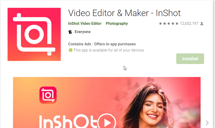 inShot video editor 
