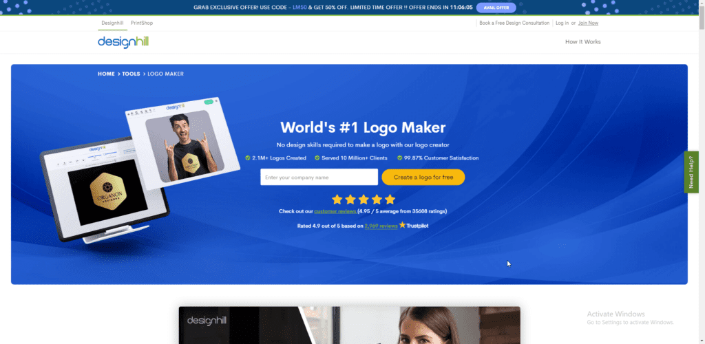 Designhill - online logo maker