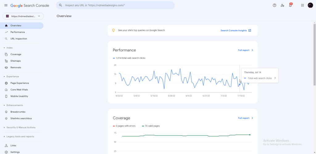 google search console