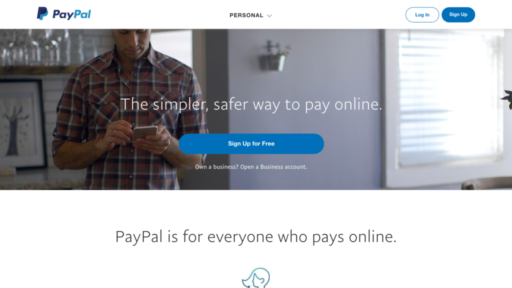 PayPal homepage - ND Media Designs PayPal homepage, now able to receive money in Nigeria through a Paga partnership